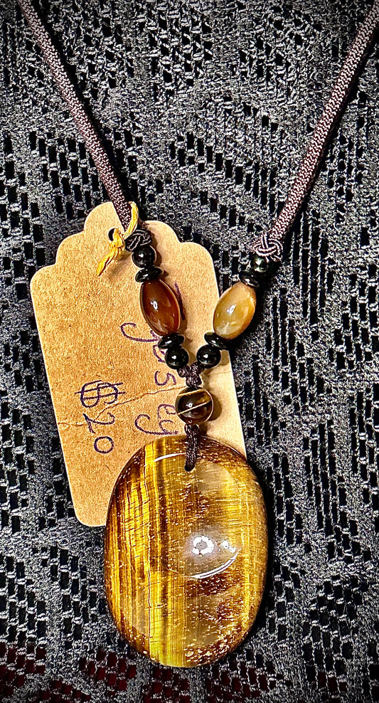 Tigers Eye Worry Sone necklace