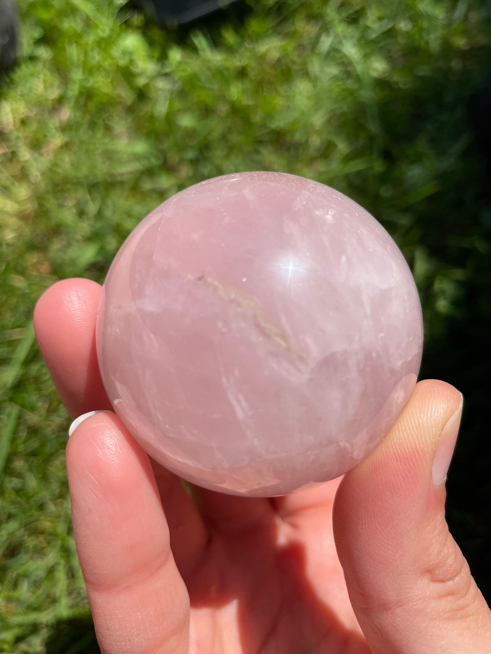 Gorgeous Rose Quartz Sphere- crystal ball
