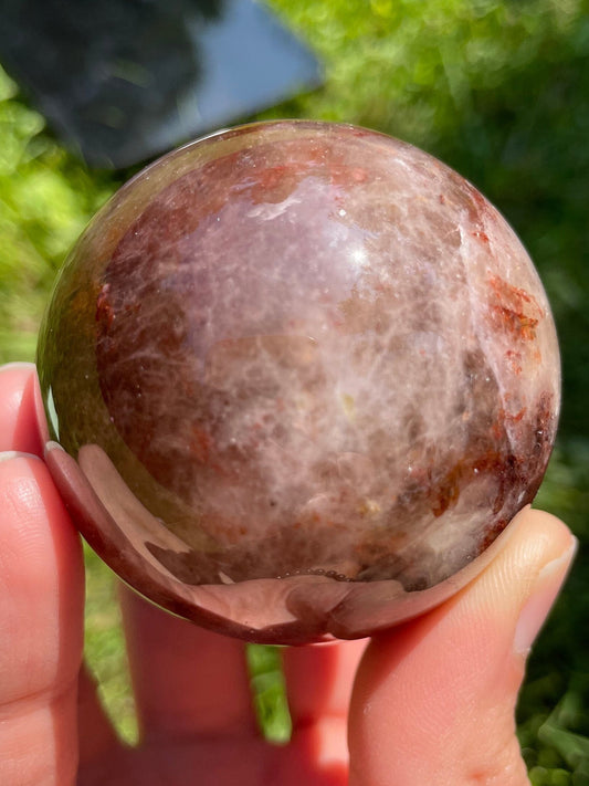Fire Quartz sphere- crystal ball